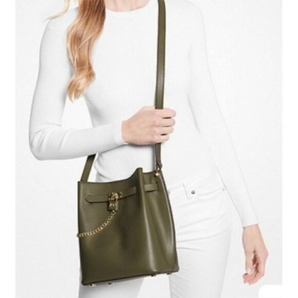 NWOT Michael Kors Hamilton Legacy  Messenger Bag 100% Leather - Picture 2 of 12